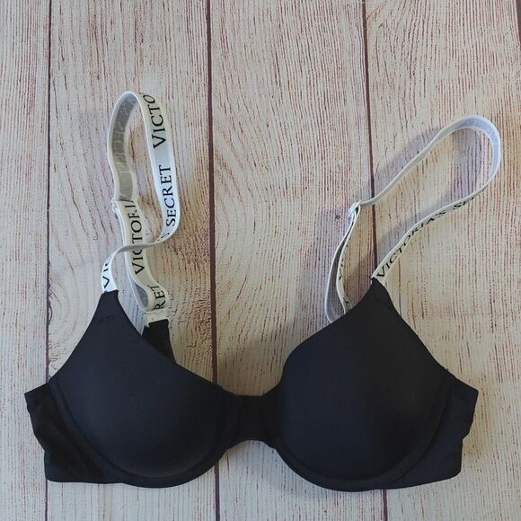 Victoria's Secret T-shirt lightly lined demi bra sz 32B NWT - Picture 4 of 8